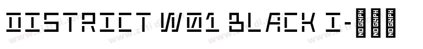 District W01 Black I字体转换